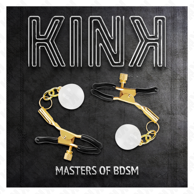 Kink - Glasperlen-Nippelklammern Gold 6 cm