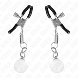 Kink - Glasperlen-Nippelklammern Silber 6 cm