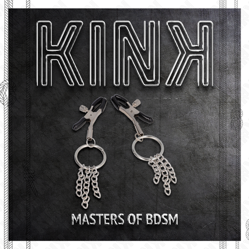 Kink - O-Ring Nippelklemme und Kleine Kette Silber 6 cm