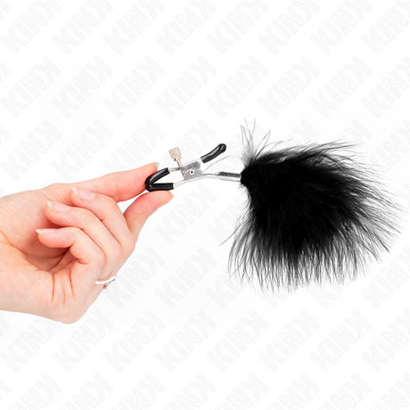 Kink - Federnippenklemme Schwarz 7 cm