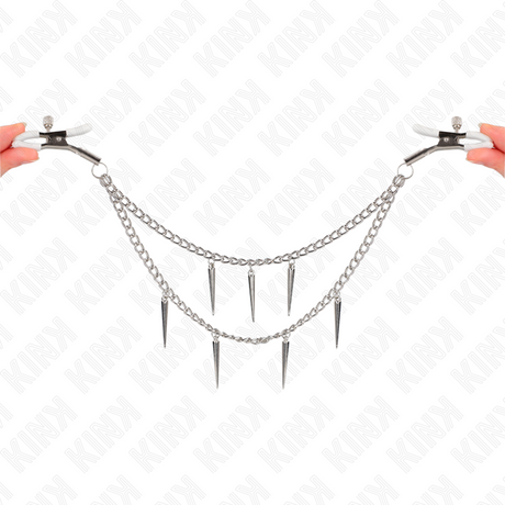 Kink - Nippelklemmen mit Spikes Ketten 30 cm