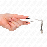 Kink - Dünne Haken-Nippelklammere Silber 7 cm