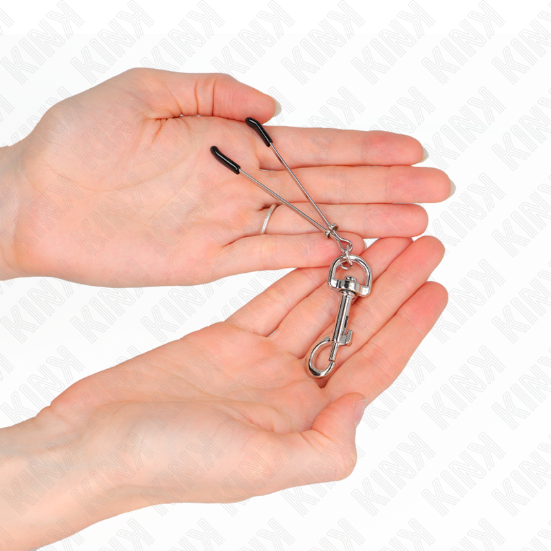 Kink - Dünne Haken-Nippelklammere Silber 7 cm