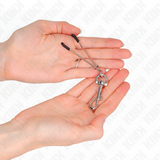 Kink - Dünne Haken-Nippelklammere Silber 7 cm