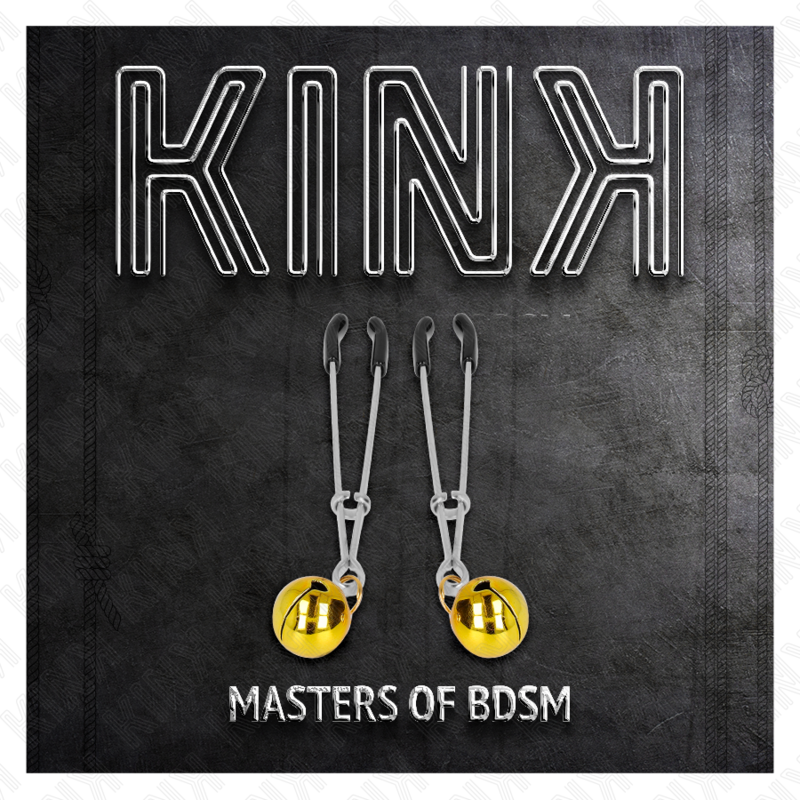 Kink - Dünne Glocken-Nippelklammern Gold 7 cm