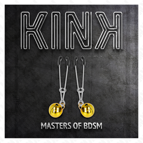 Kink - Dünne Glocken-Nippelklammern Gold 7 cm