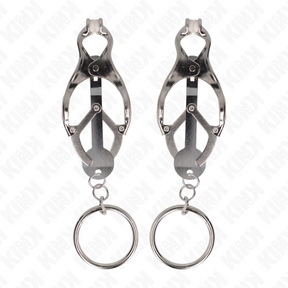 Nippelklemmen Kleeblattform mit O-Ringen Silber