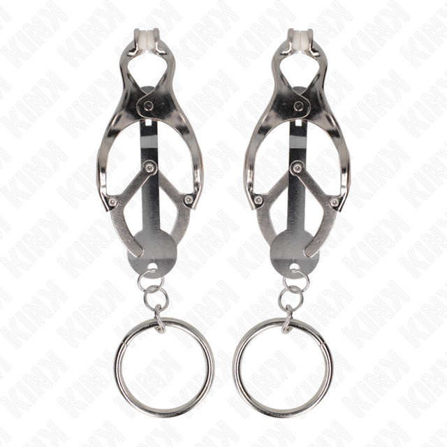 Nippelklemmen Kleeblattform mit O-Ringen Silber