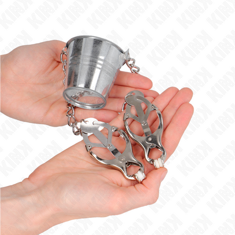 Kink - Nippelklemmen mit Eimer Silber