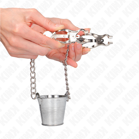 Kink - Nippelklemmen mit Eimer Silber