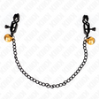 Kink - Flache Kette Nippelklemmen und Glocke Silber 30 cm