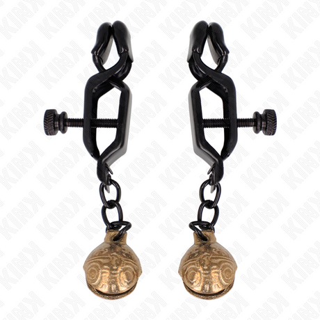 Kink - Bell Jaw Style Nippelklemmen Schwarz 7 cm
