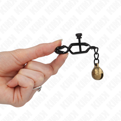 Kink - Bell Jaw Style Nippelklemmen Schwarz 7 cm