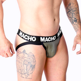 Macho - Mx27gr Jock Leder Grau Beige M