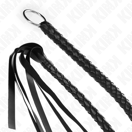 Kink - Schlangenpeitsche mit Schwarzem Handring 65 cm