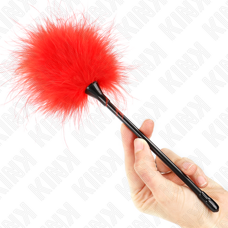 Kink - Rote Kitzelfedern für das Bondage-Set 27 cm