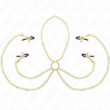 Kink - 4 Nippel- und Kitzlerklammern, Verstellbar, Gold