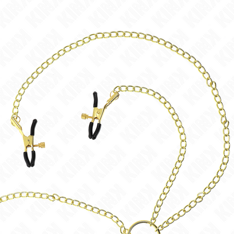Kink - 4 Nippel- und Kitzlerklammern, Verstellbar, Gold