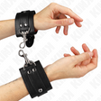 Kink - Abschließbare Dungeon Handgelenksfesseln Schwarz Verstellbar 21-28 cm x 5,5 cm