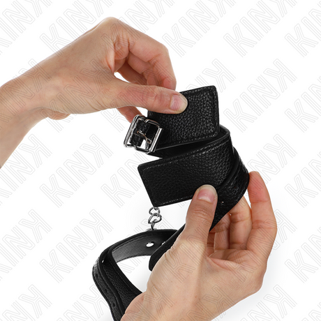 Kink - Handgelenkfesseln mit Schlangenmuster, Schwarz, Verstellbar 20-28 cm x 5,4 cm