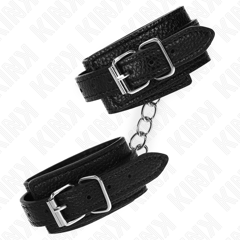 Kink - Handgelenkfesseln mit Schlangenmuster, Schwarz, Verstellbar 20-28 cm x 5,4 cm