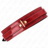 Kink - Weinrote Verstellbare Halskette mit Goldenen Details 29-42,5 cm x 4 cm