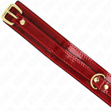 Kink - Weinrote Verstellbare Halskette mit Goldenen Details 29-42,5 cm x 4 cm