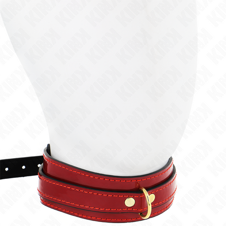 Kink - Weinrote Verstellbare Halskette mit Goldenen Details 29-42,5 cm x 4 cm