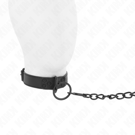Halsband mit Dunkler Leine Verstellbar 37- x.2
