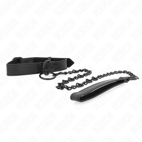 Halsband mit Dunkler Leine Verstellbar 37- x.3
