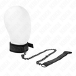 Fetisch-Toy KINK Halsband Basismodell aus Stoff mit Klettverschluss Schwarz 54 x 5 cm