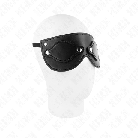Kink - Kunstledermaske mit Abnehmbaren Augenabdeckungen 22 x 9 cm
