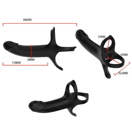 Armony - Dildo mit Ring & Vibrator Schwarz