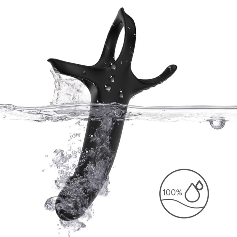Armony - Dildo mit Ring & Vibrator Schwarz
