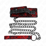 Kink - Spitzenkette mit Gürtel mit Echtledergürtel 105 cm / 44 x 5,5 cm