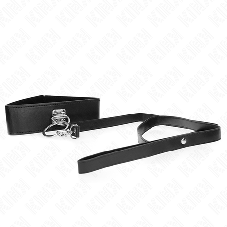 Halsband Nietenleine mit Kunstlederband.2