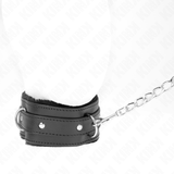 Kink - Halsband mit Leine 65 cm mit Einschränkungen Schwarz 36-42 cm x 5,5 cm