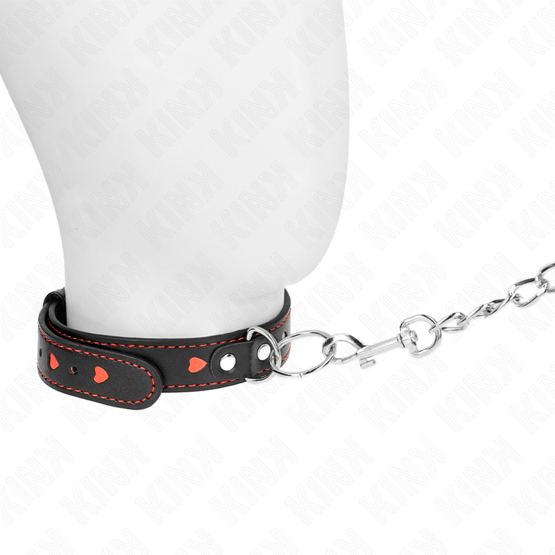 Kink - Halskette mit Band 65 cm Herzdetails 52,5 x 2,5 cm