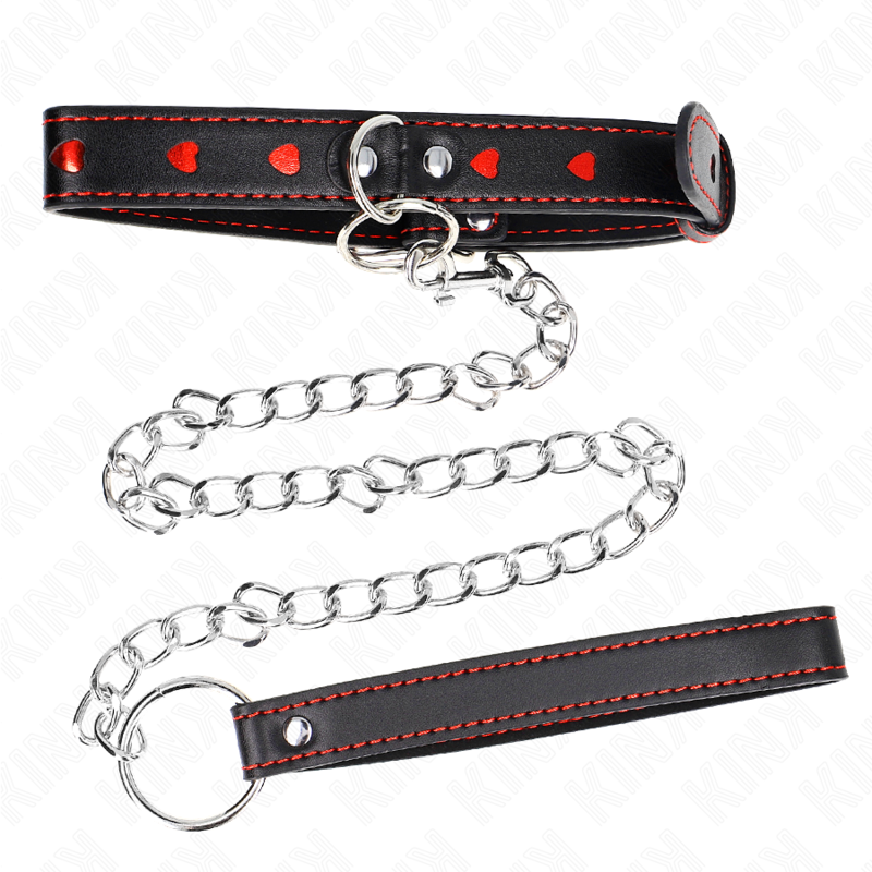 Kink - Halskette mit Band 65 cm Herzdetails 52,5 x 2,5 cm
