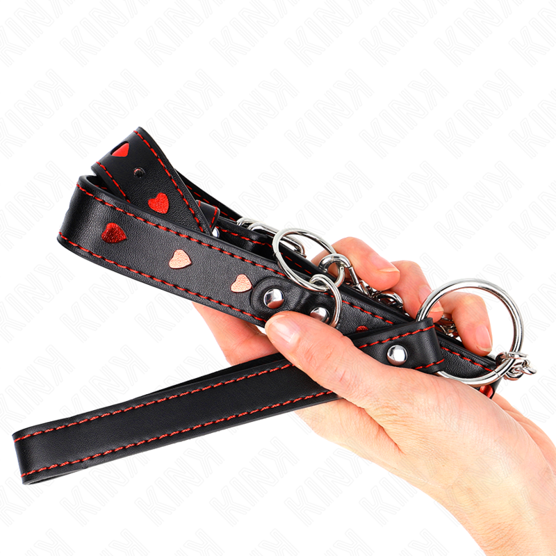 Kink - Halskette mit Band 65 cm Herzdetails 52,5 x 2,5 cm