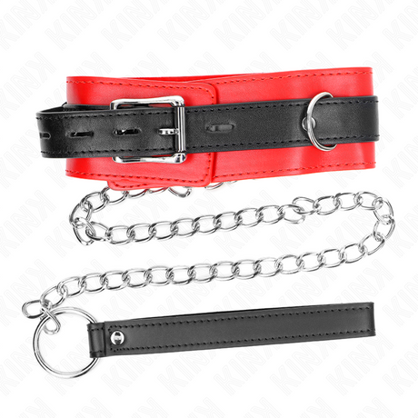 Halsband mit Gürtel mit Riemen Rot.4