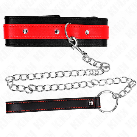 Kink - Halskette mit Rotem Band 65 cm Verstellbar 36-43 cm x 5 cm