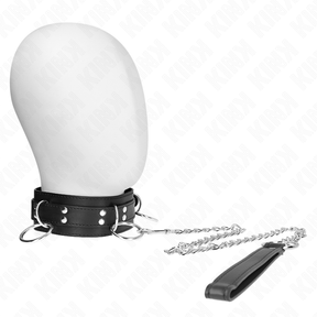 Kink - 3-Ring-Sklaverei-Halskette mit Band 80 cm 53 x 5 cm