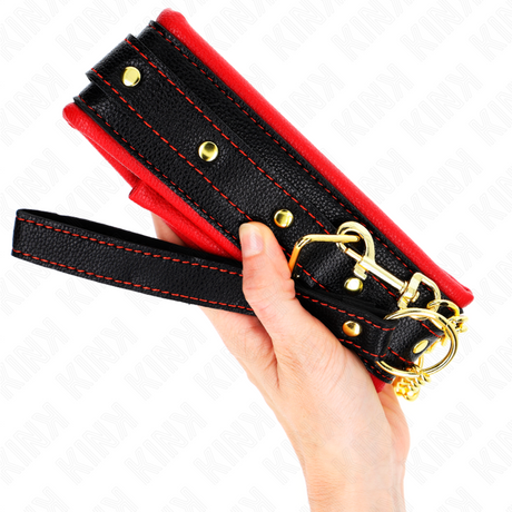 Kink - Halskette mit Schwammkunstlederband Modell 2 Verstellbar 37-54 cm x 3 cm