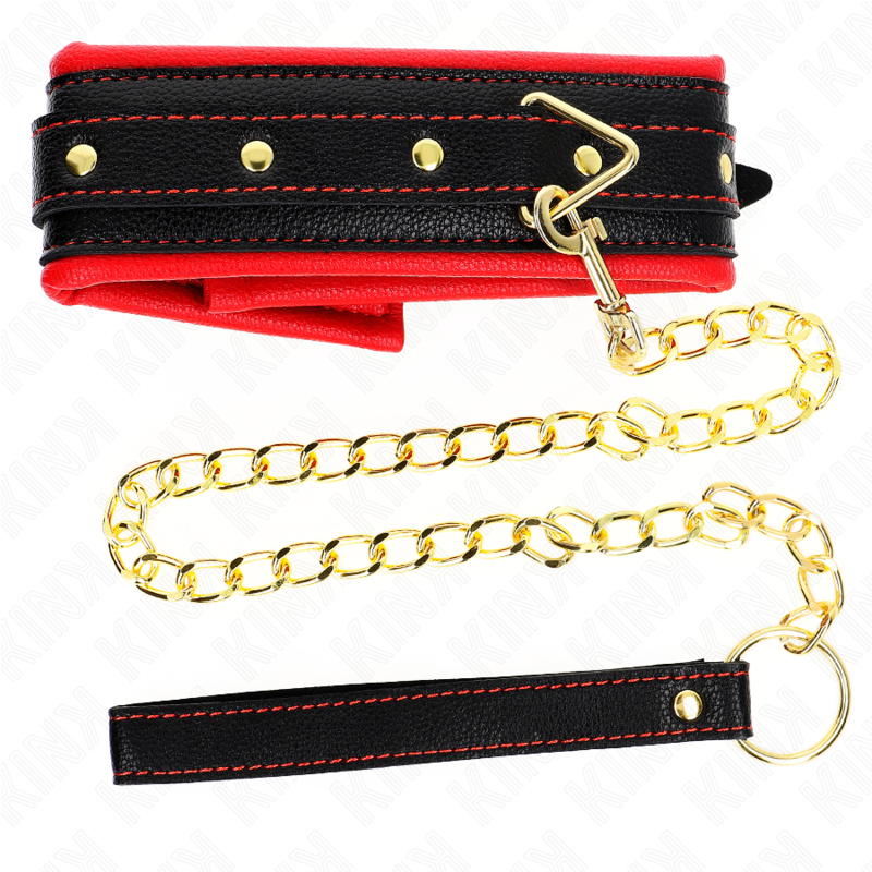 Kink - Halskette mit Schwammkunstlederband Modell 2 Verstellbar 37-54 cm x 3 cm