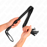 Kink - Peitsche mit Schwarzem Strukturiertem Griff 48,5 cm