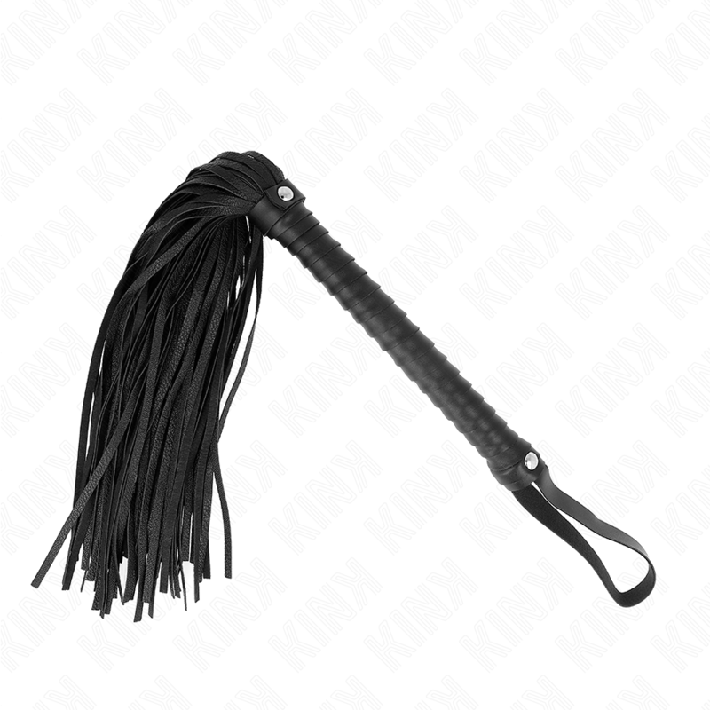Kink - Peitsche mit Schwarzem Strukturiertem Griff 48,5 cm