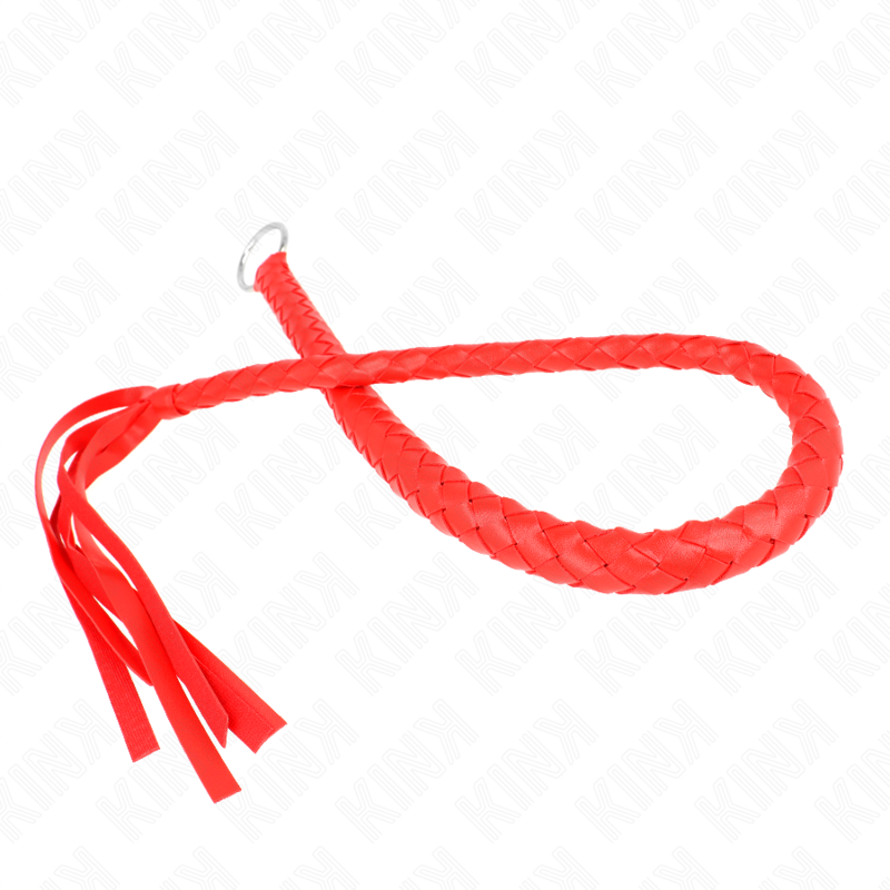 Kink - Schlangenpeitsche mit Rotem Handring 65 cm