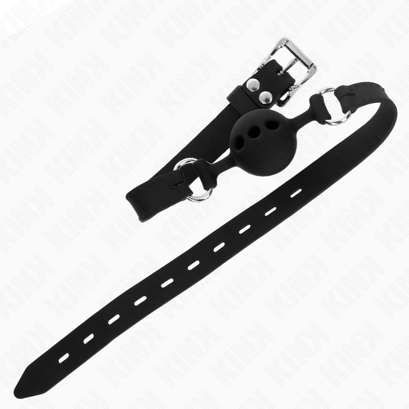 Kink - Vollsilikon-Klappen 55 x 2 cm mit 4 cm Kugel Grösse S Schwarz Verstellbar 35-51 cm