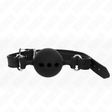 Fetisch-Toy KINK Knebel aus Vollsilikon Größe L Schwarz 5 cm
